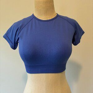 AYBL Empower Seamless Women's Blue Crop Top